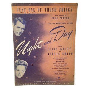 Just One of Those Things Piano Sheet Music from Night and Day Cole Porter 1935